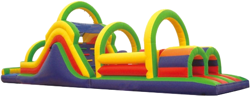 2 Lane Obstacle Course - Inflatable Obstacle Course For Sale (500x294)