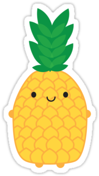'kawaii Pineapple' Sticker By Marceline Smith - Transparent Cute Cartoon Pineapple (375x360)