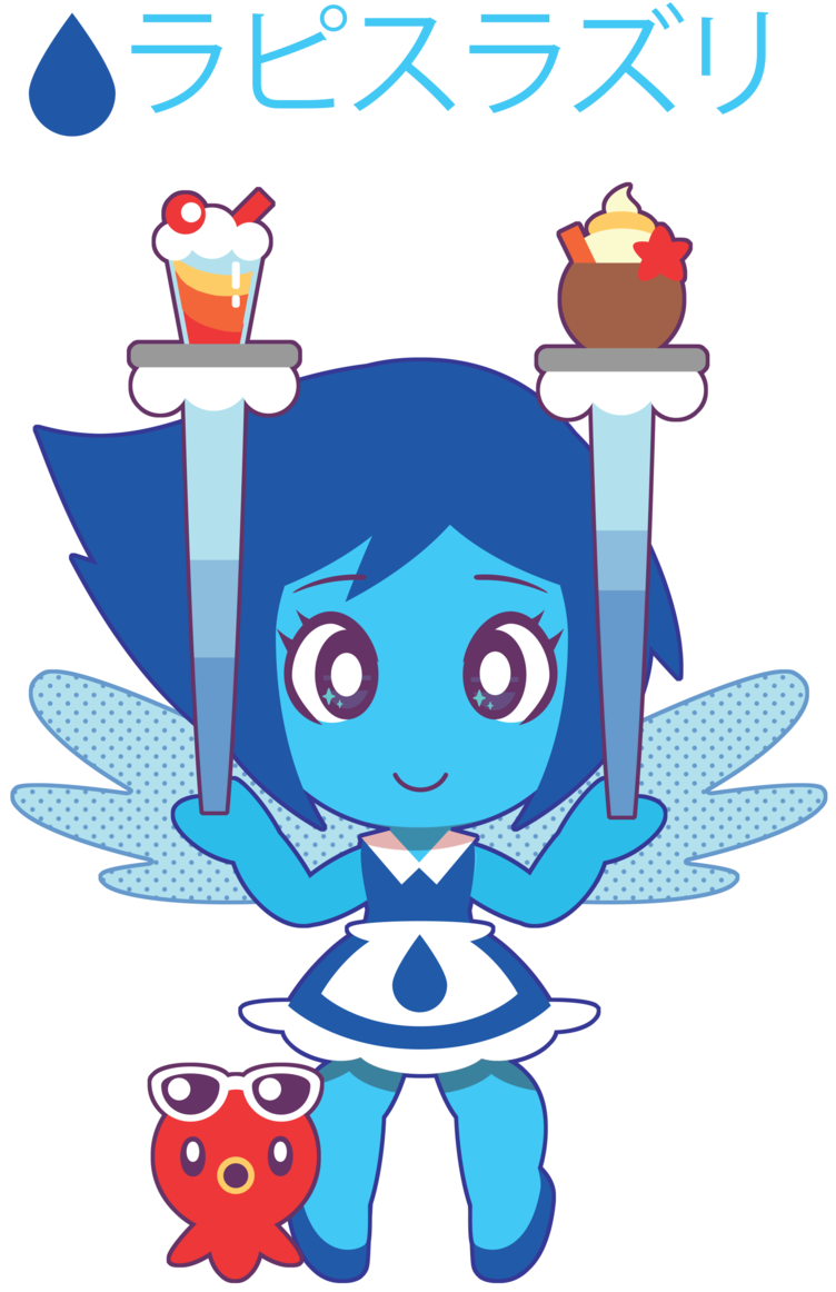 Chibi Meido Lapis By Itachi-roxas - Lapis And Peridot Chibi (800x1203)