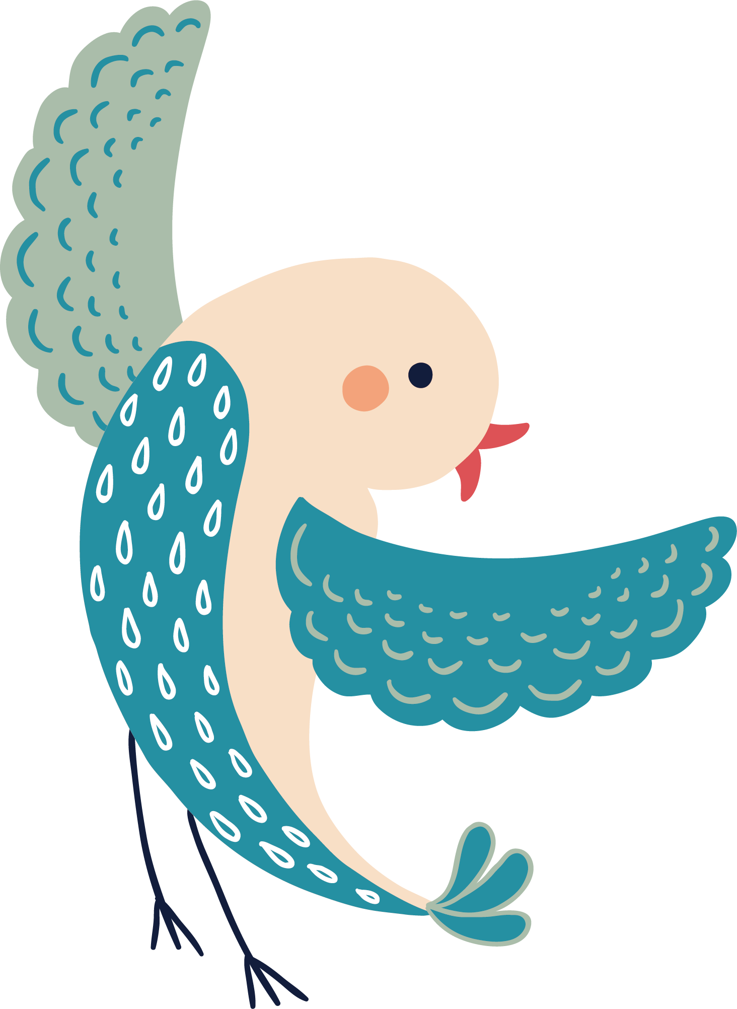 Eurasian Magpie Bird Cartoon Illustration - Eurasian Magpie Bird Cartoon Illustration (1464x2004)