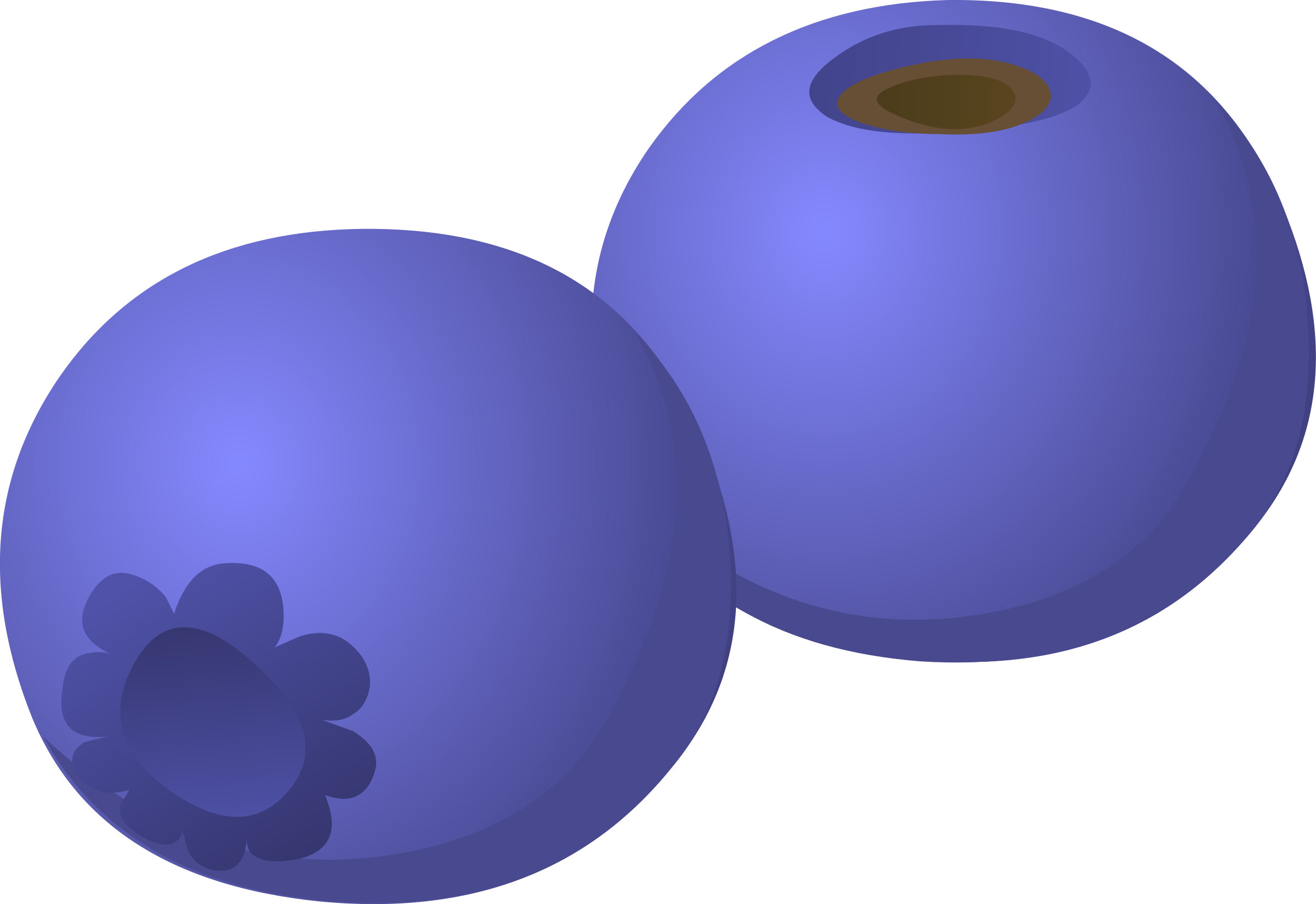 Blueberries Clipart Png (2400x1650)