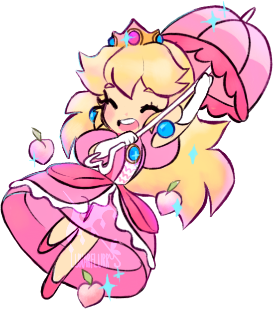Princess Peach Clipart Pink - Mario Princesses (619x717)