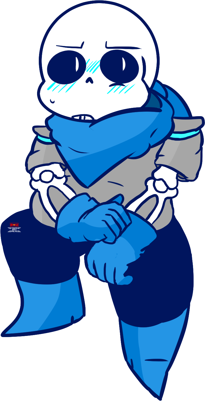 A Flustered Blueberry Sans By Bloody-uragiri - Blueberry Sans Png (719x1405)