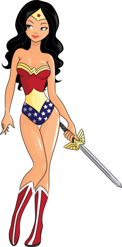 Wonder Woman By Indy-lytle - Simple Wonder Woman Drawing (400x811)