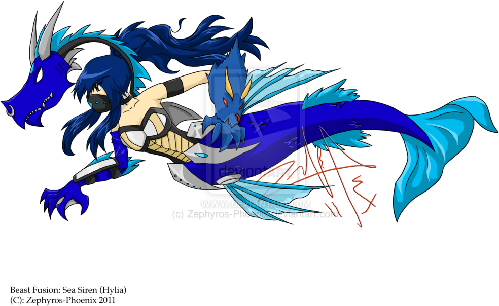 Beast Fusion Sea Siren By Zephyros Phoenix-d4a5qiy - Illustration (1024x744)