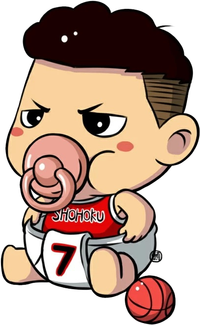 Sakuragi Hanamichi Rukawa Kaede Slam Dunk - 灌 篮 高手 Png (600x713)