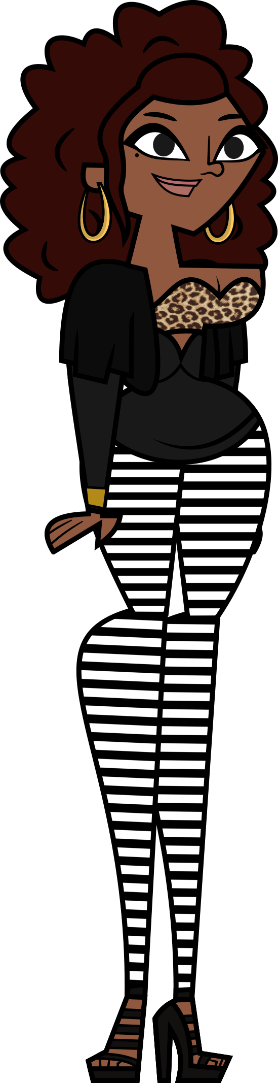 Shaniqua New - Total Drama Characters Png (549x2133)
