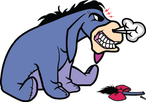 Angry Eeyore By Johnreillymar - Angry Eeyore (504x352)