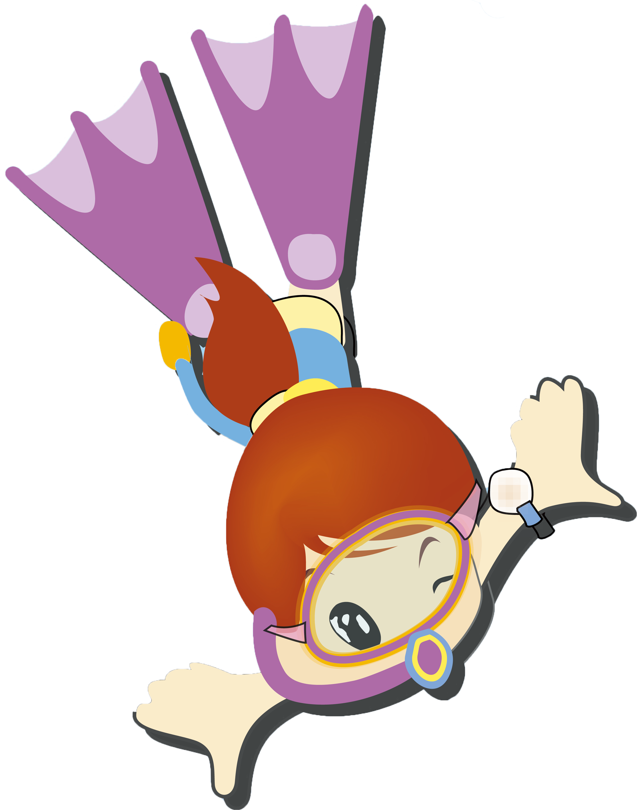 Cute Hand-painted Baby Swimming 2234*2839 Transprent - Cute Hand-painted Baby Swimming 2234*2839 Transprent (2234x2839)