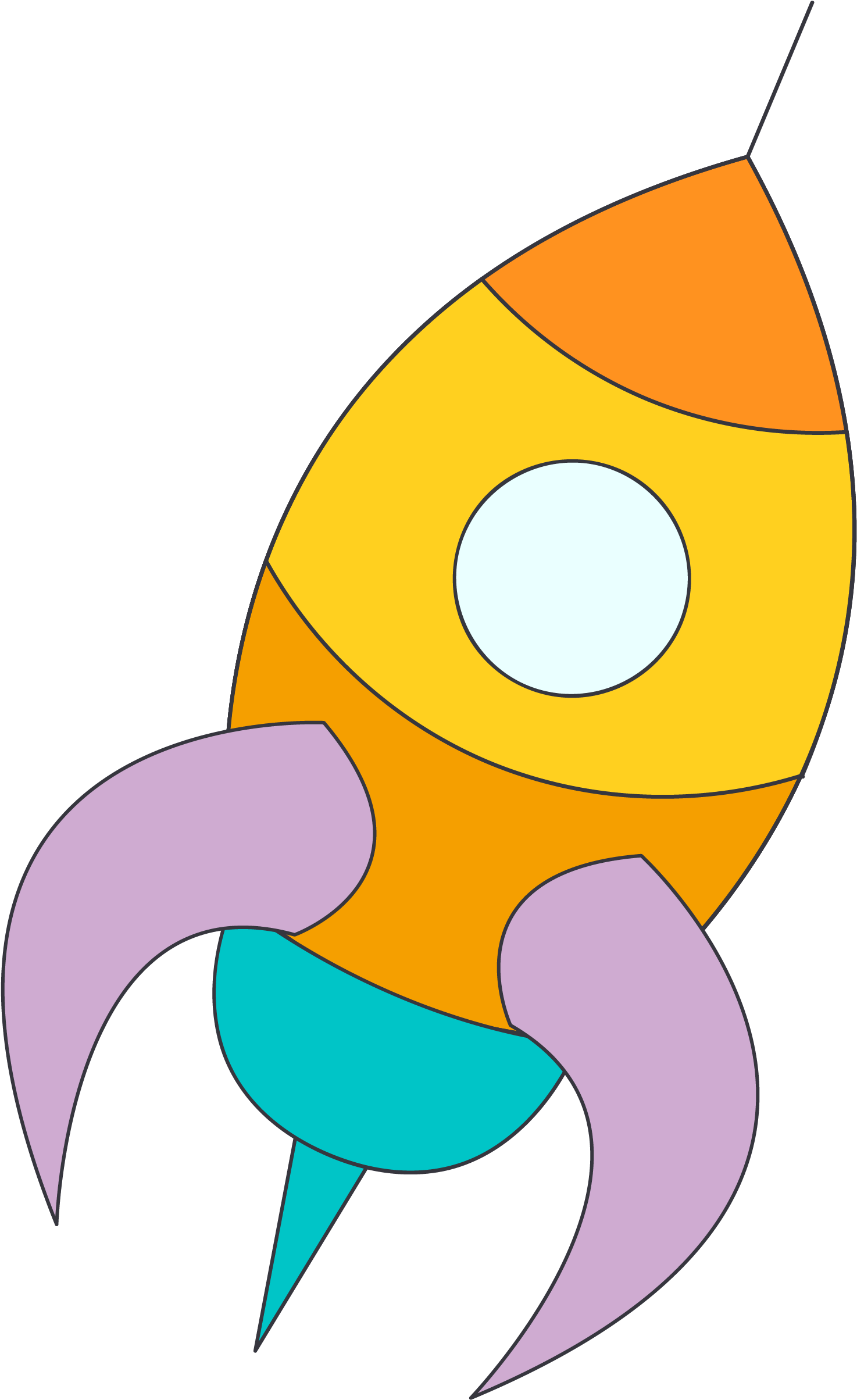 Cartoon Rocket Illustration - Cartoon Rocket Illustration (2063x2862)