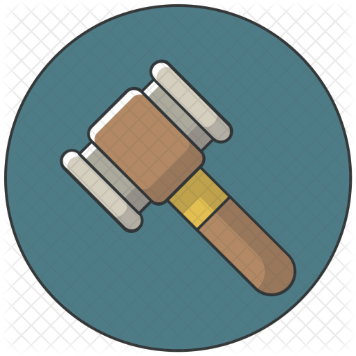 Court, Gavel, Hammer, Justice, Law, Judge Icon - Lawsuit Icon (512x512)