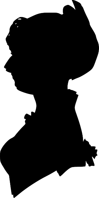 Lade, Silueta, Medieval, La Moda, Peinado, Vestido - Silhouette Woman Head (321x640)