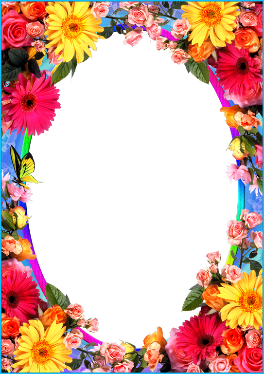 Cool Imagen De Marcos Para Tarjetas Gratis Con Bordes - Bordes De Flores Png (543x768)