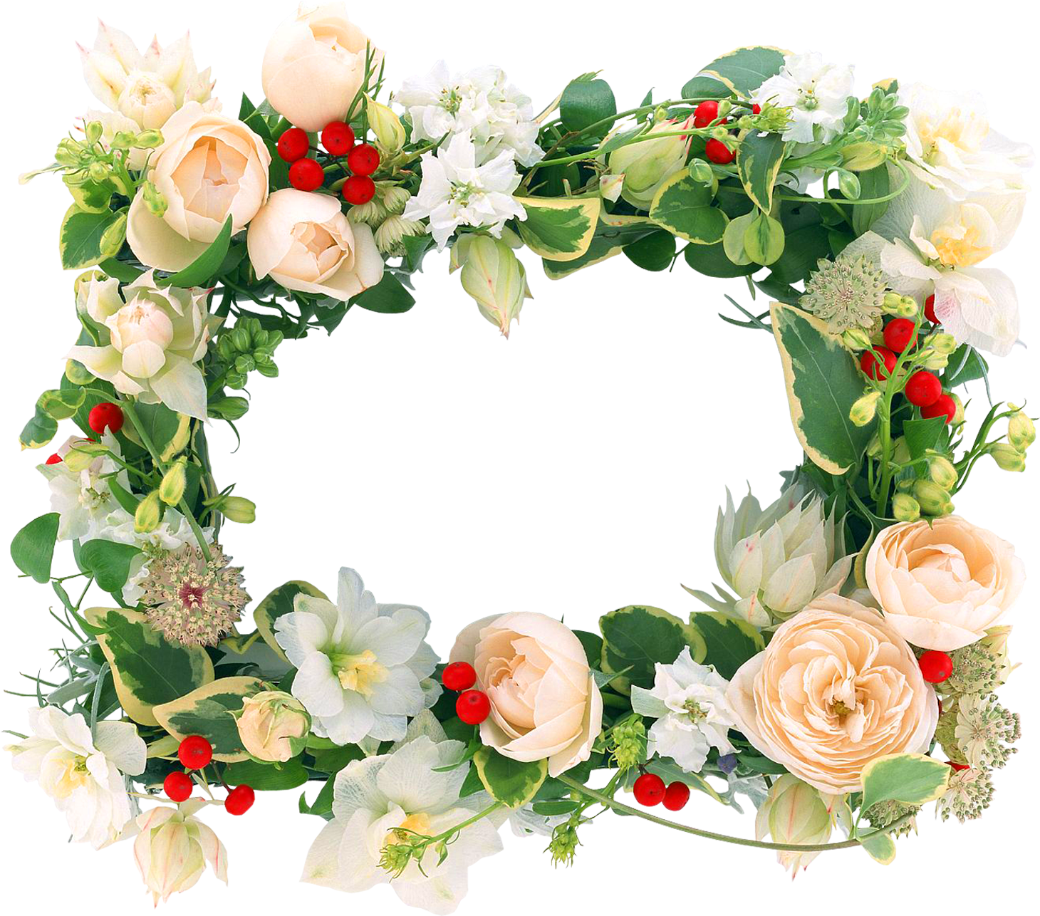 Marcos Para Fotos Con Flores - Cuadro De Flores Para (1500x1400)