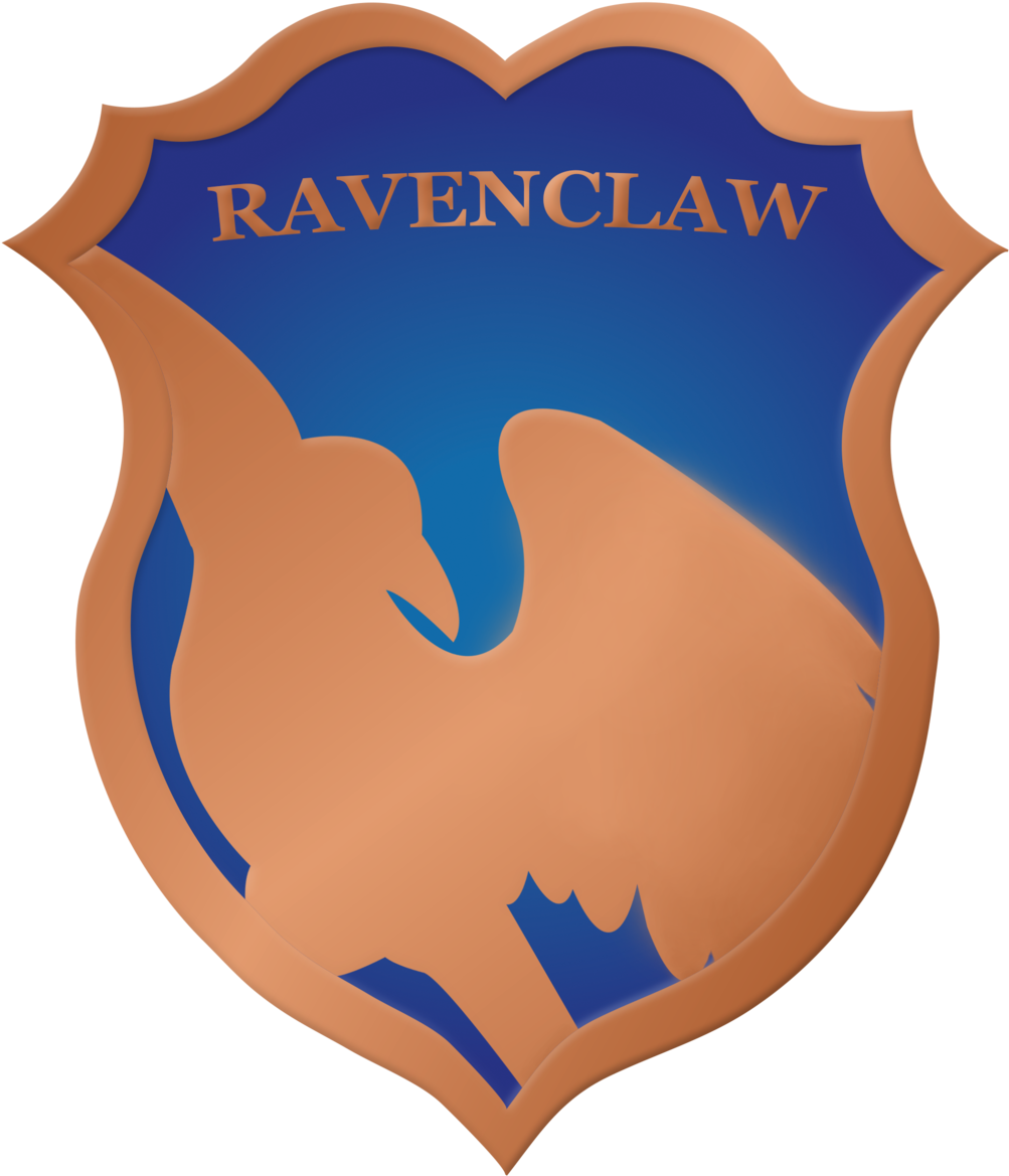 Ravenclaw Crest Badge - Raven Claw Crest Sketch (1024x1262)