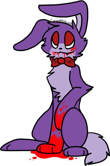 Cute Fluffy Murderous Bunny By Cursedhybrid - Cute Bonnie The Bunny (381x576)