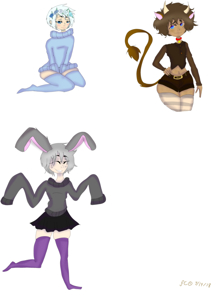 Cute Fem Boys By Fircethewritercat - Cartoon (774x1032)