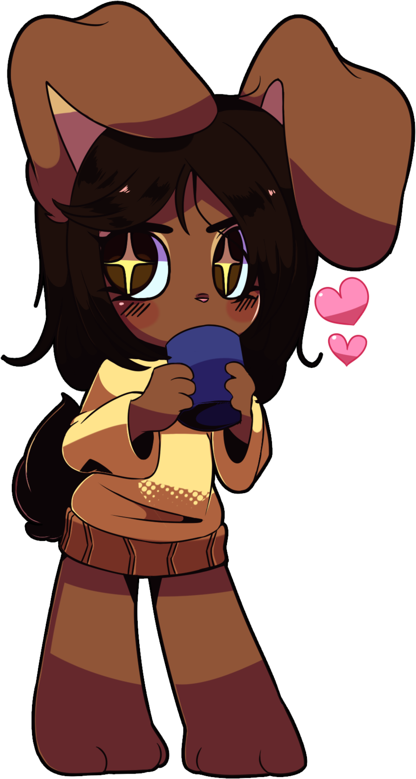 Chibi Chocolate Bunny By Queenashi Chibi Chocolate - Chibi Chocolate Bunny (900x1607)