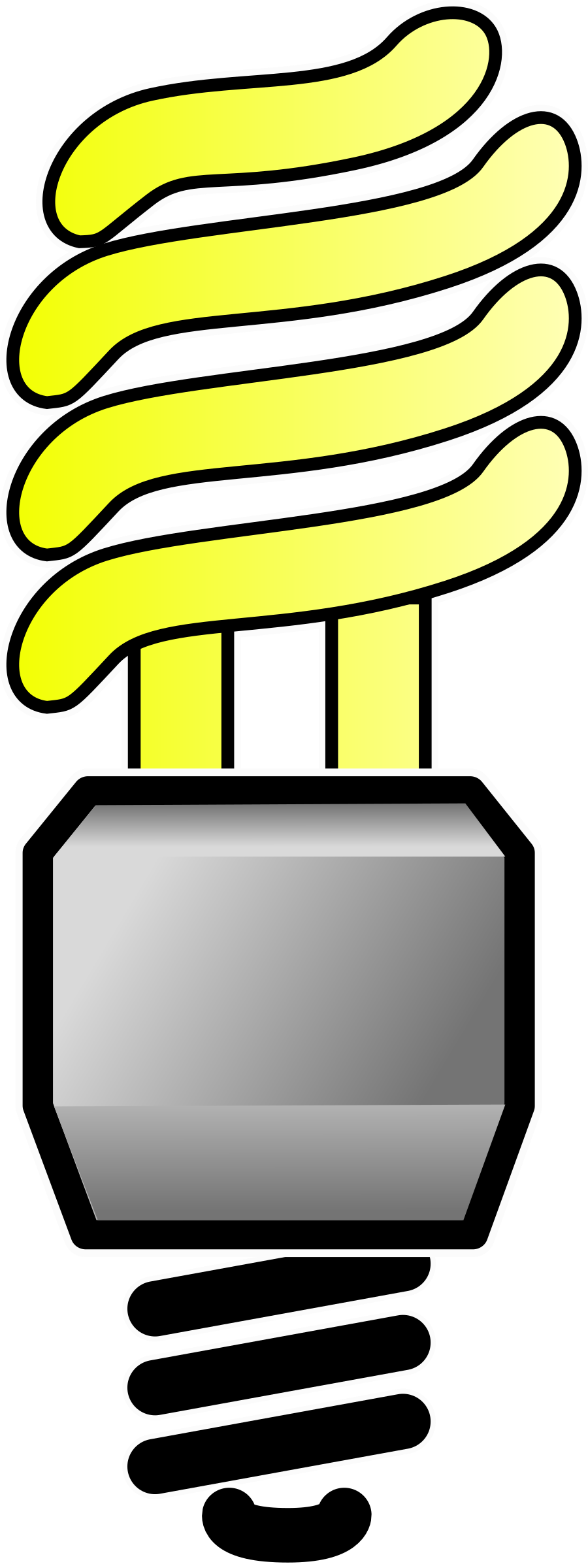 Big Image - Compact Fluorescent Light Bulbs Cartoon (900x2400)