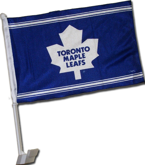 Toronto Maple Leafs Window Mounted Blue Car Flag - Toronto Maple Leafs Car Flag (500x566)