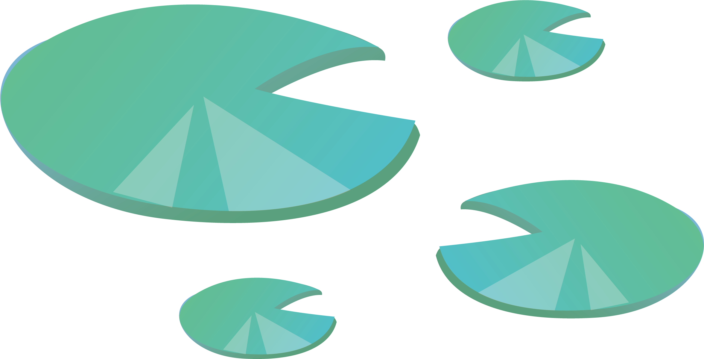 Lotus Leaf Png Vector Element - Lotus Leaf Vector Png (2353x1199)