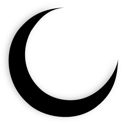Crescent Moon Black Clip Art 0cvs9x Clipart - Crescent Moon Black (400x399)