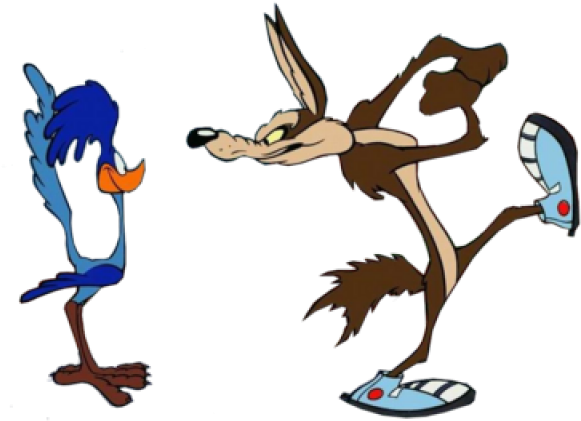 Roadrunner Clipart Warner Brothers - E Coyote Road Runner Wile Png (640x480)