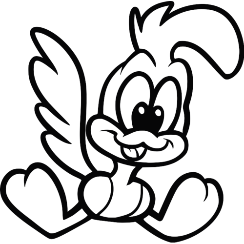 Coyote And The Road Runner Lola Bunny Looney Tunes - Road Runner Baby Coloring (500x500)