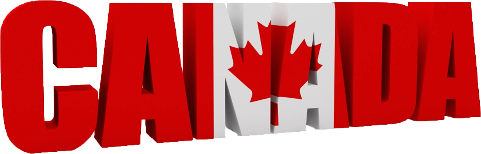 Canada Flag In Words (1626x523)