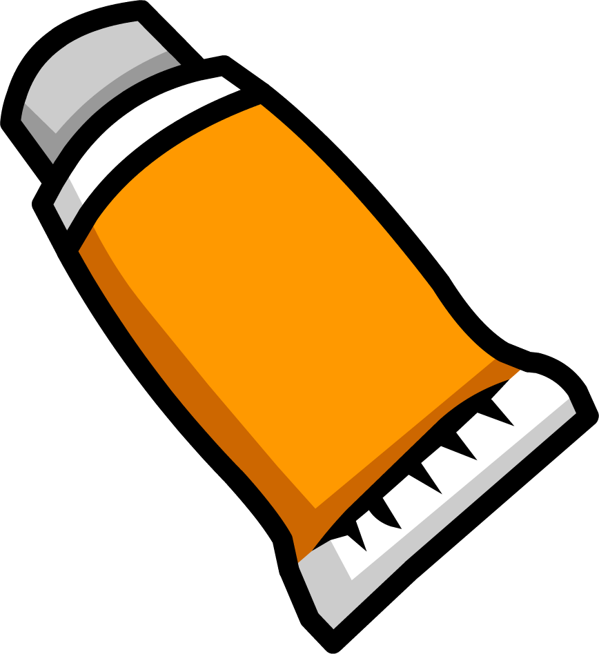 Orange Face Paint - Red Face Paint Club Penguin (868x948)