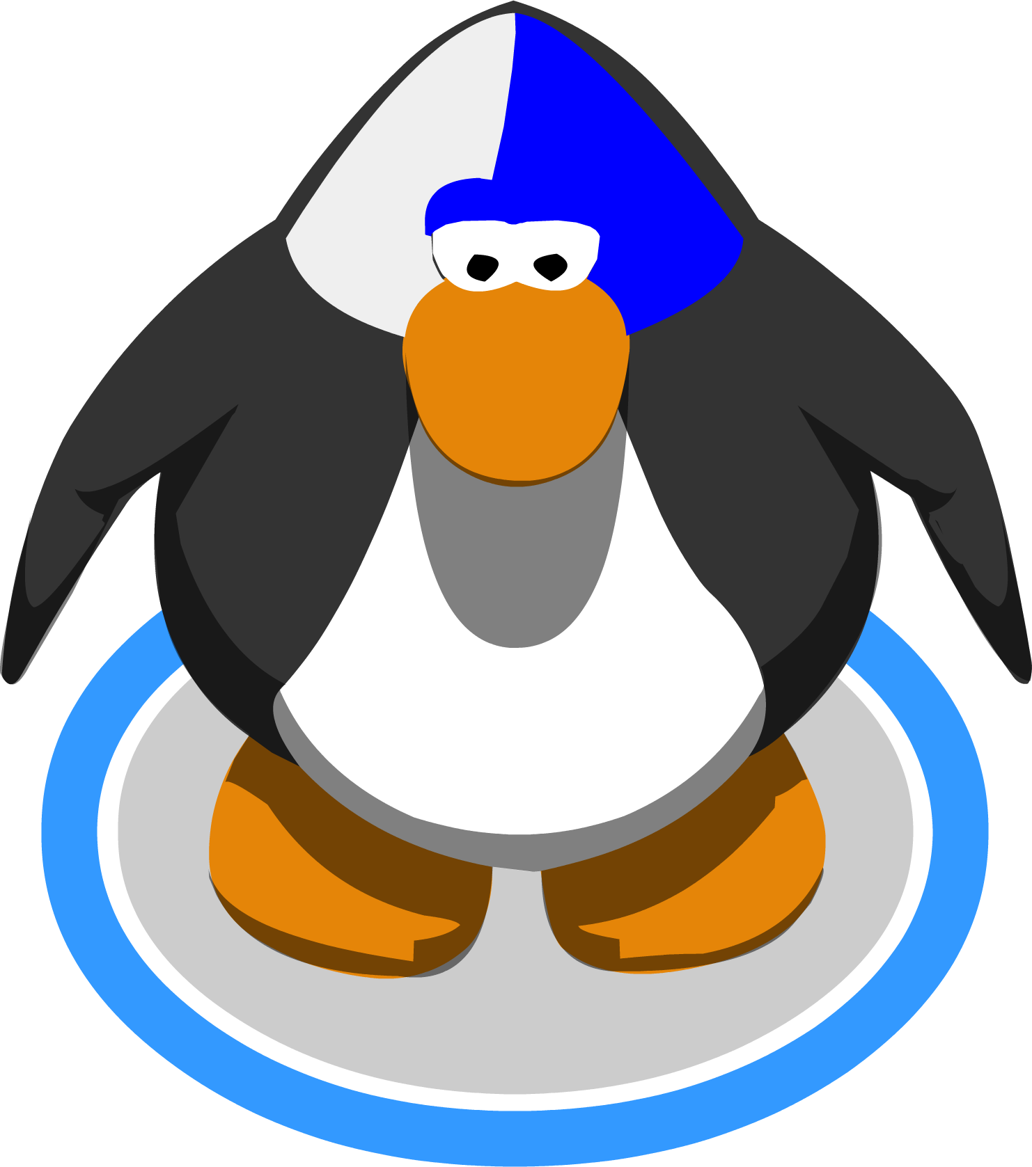 Blue Face Paint 2 - Club Penguin 3d Penguin (1482x1677)