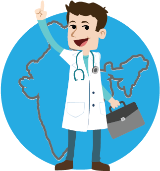 Hospital And Medical Recruitment Portal In India - Doctor In India Cartoon (360x360)