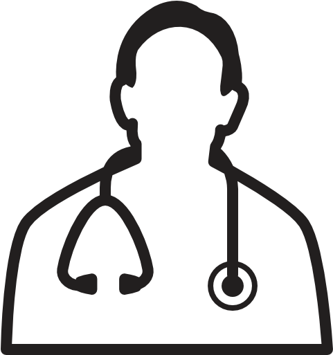 Hospital Clip Art Black White Download - Значок Врач (512x512)