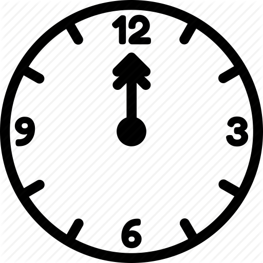 O Clock Clipart - 6 O Clock Icon (512x512)