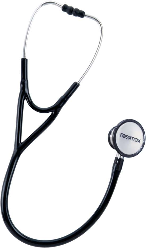 Super Acoustic Sensitivity - Rossmax Eb600 Stethoscope (black) On Offer (1000x1000)