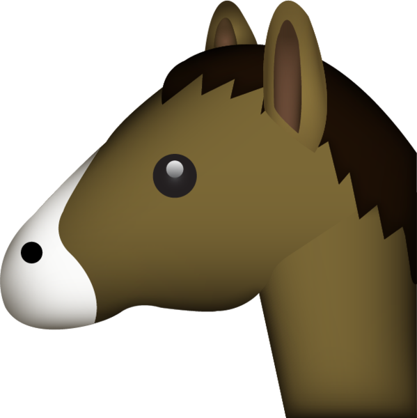Horse Clipart Emoji - Horse Emoji (599x600)