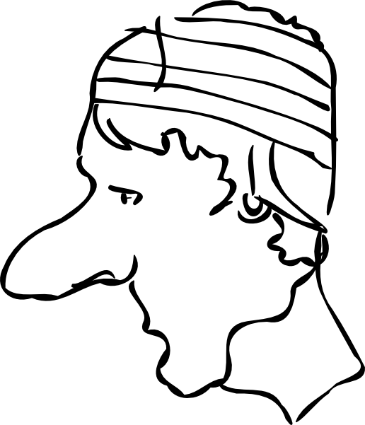 Arking Bandaged Head Clip Art - Bandaged Head In Art (516x601)