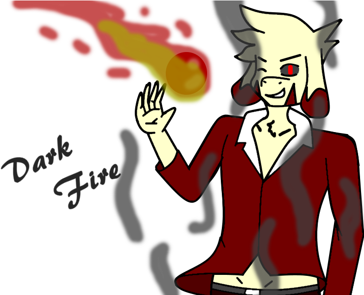 [ Drawing Project ] Dark Fire Element [ Oc ] By Hanatasuki - Fight Like A Girl Ribbon (800x600)