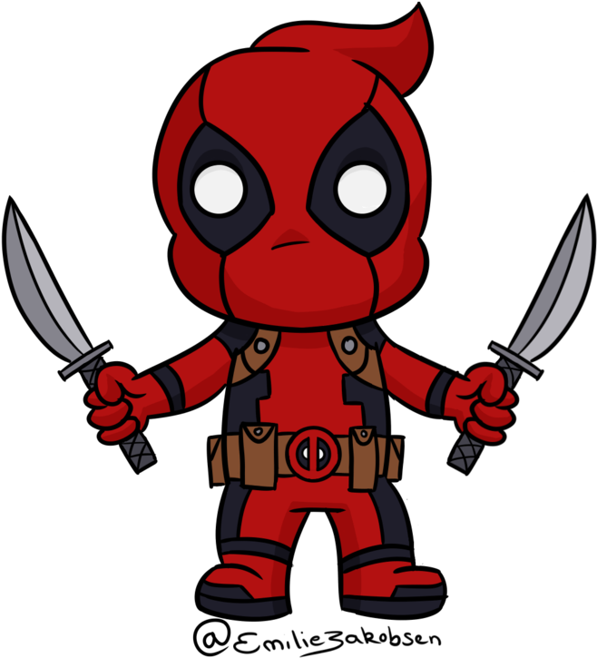 Deadpool Youtube Chibi Drawing - Deadpool Cartoon Png (1024x768)