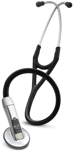 3m Littmann Electronic 3100 Stethoscope, Black, 27 - Littmann Electronic Stethoscope 3100 (359x659)
