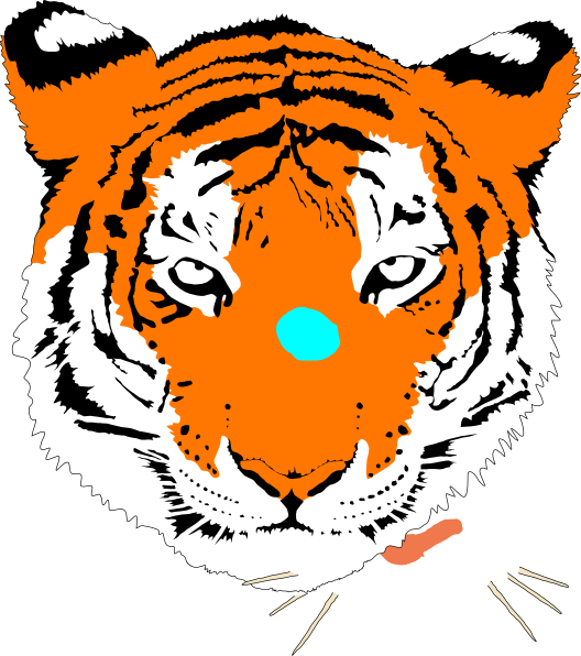 Bengal Tigerh Clip Art At Clker - Sma N 1 Simo (528x596)