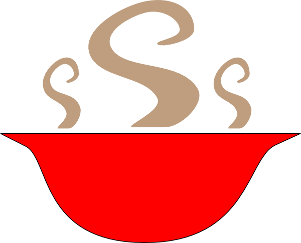 Red Soup Bowl Clipart (600x485)