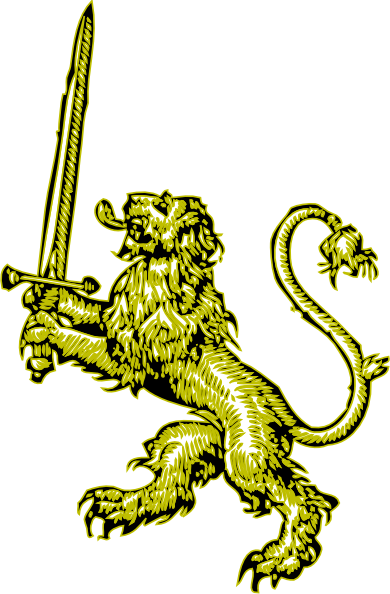 Lion And The Sword Shower Curtain (390x594)