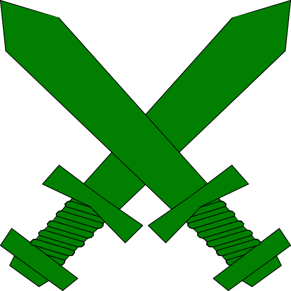 This Free Clip Arts Design Of Green Crossed Swords - Coat Of Arms Saudi Arabia (600x600)