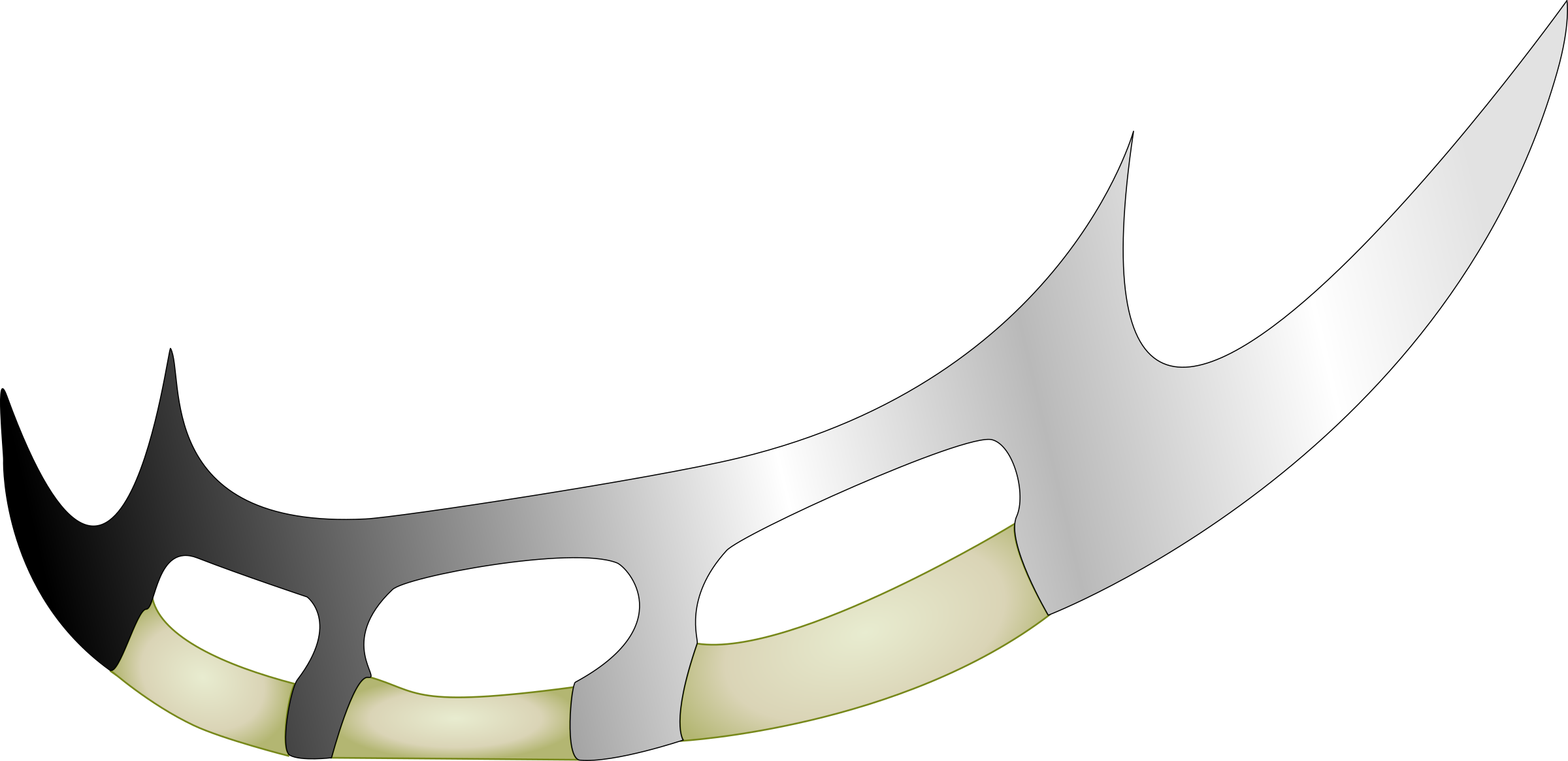 Klingon Bat'leth Sword Clip Art - Klingon Bat'leth Sword Clip Art (2400x1165)