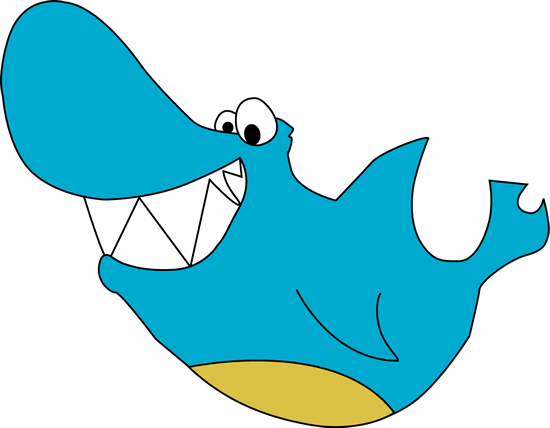 Cartoon Shark - Fun Cartoon Clip Art (550x428)