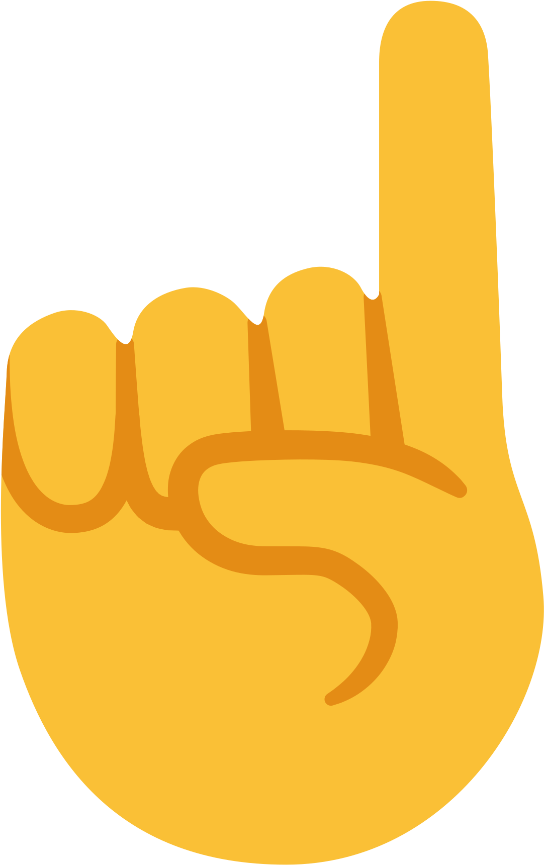 Finger Up Emoji Clipart - Symbol Meaning Fingers (2000x2000)