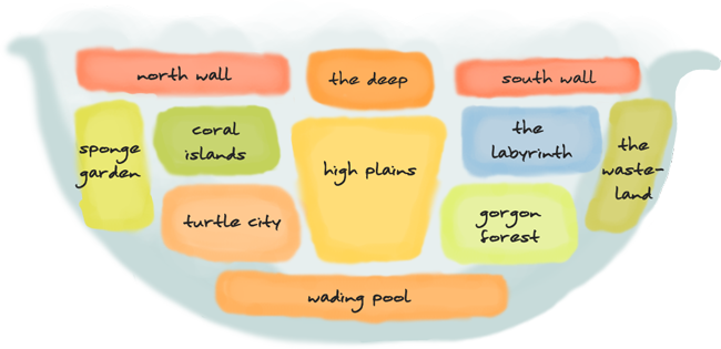 Water Is Usually 1-2 Feet Deep With Rocky Bottom With - Akumal Beach Snorkeling Map (650x315)