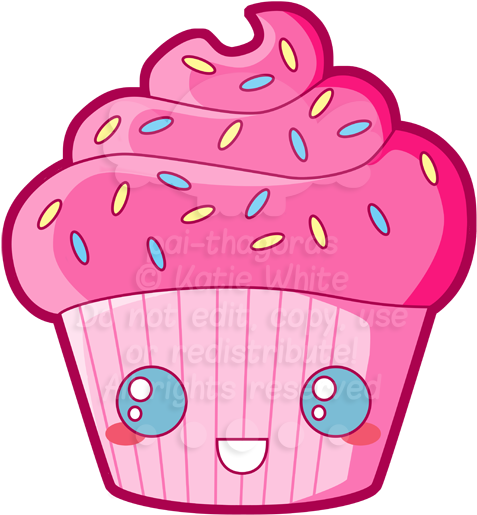 Deliciousdesserts Kawaii Cupcake Cake Food Pink Cute - Dessin Cupcake Avec Des Yeux (500x600)