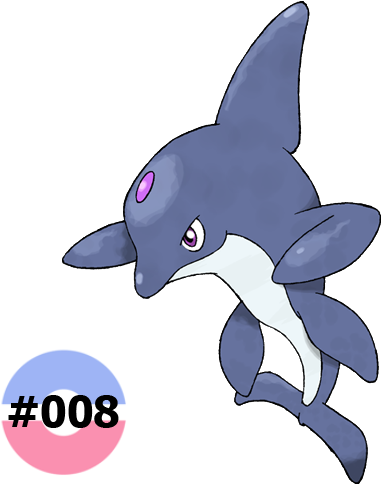Blue Dolphin Clipart - Fakemon Water Starter Dolphin (500x500)
